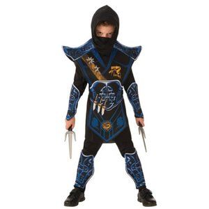 Rubies Boys Blue Battle Ninja Costume Size M (8-10)
